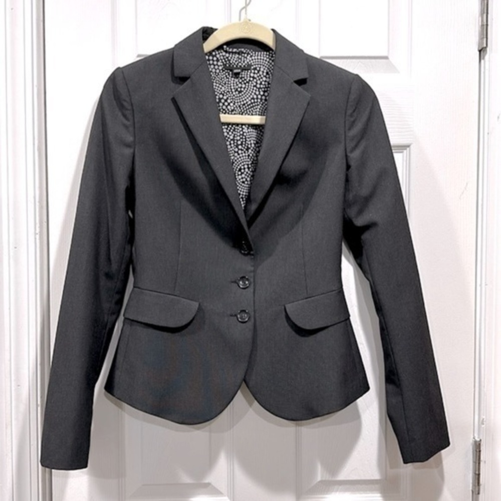 Sisley Classic Gray Lined 3 Button Blazer Jacket size M